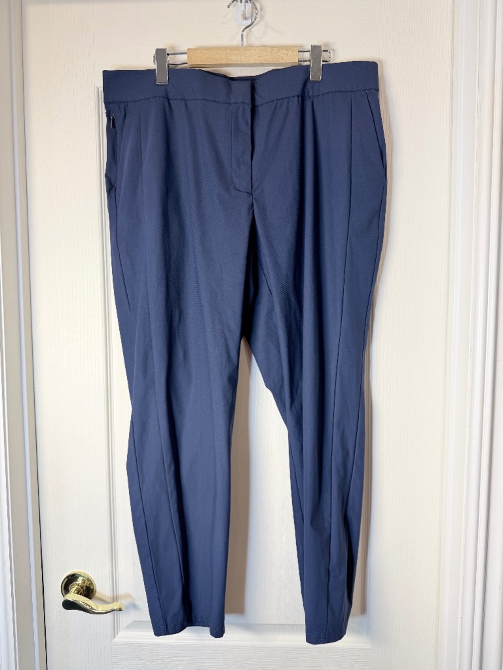 Modern Ambition High Rise Slim Pants Women’s 16 Navy Blue Tapered Work Travel